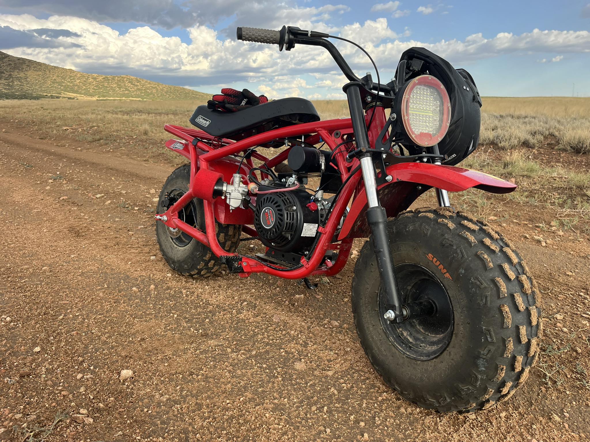 coleman mini bike 212 Upgrade Easy Quick Fast Pull Start Recoil Starter Assembly Fit for Predator 212, CT200U 200cc B200R Bike, Pull Cord Start Honda 6.5HP GX160 196 Hisun Engine KT196 Go Kart Your Way The FRP GMB100 Rolling Frame Kit is a near Coleman CT200U-EX minibike Predator 212