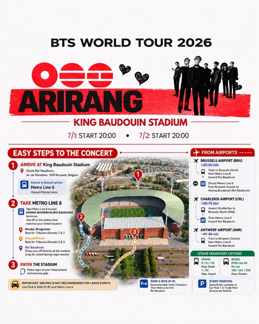 BTS ARIRANG WORLD TOUR CONCERT REMAINING SCHEDULE IN THE EUROPEAN