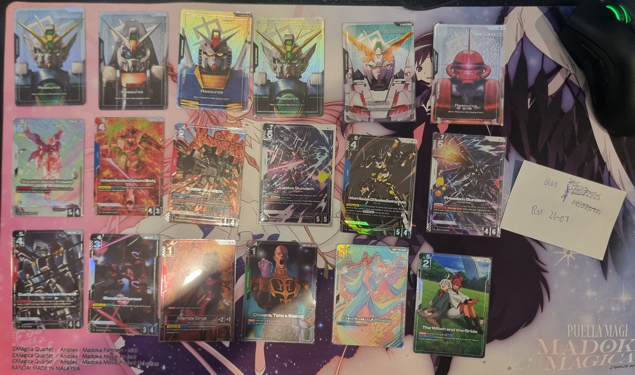 Gundam card game spares for sale in Sydney