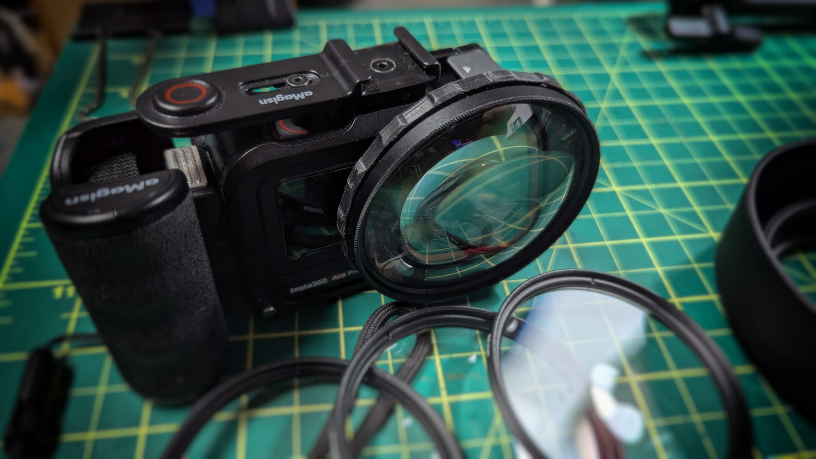 Filtro UV, polarizador e Nd4 de densidade neutra para lente de 52 mm