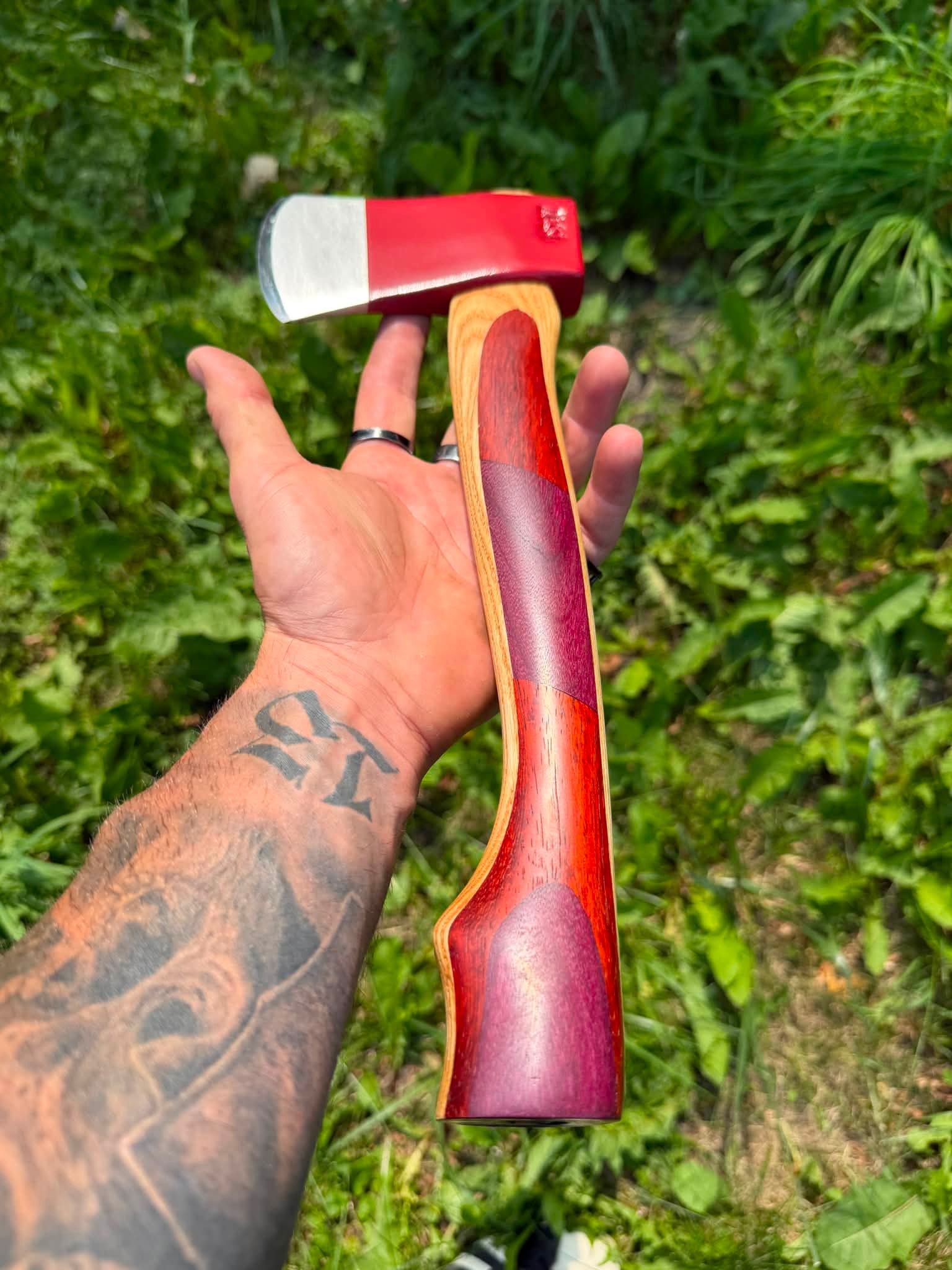 Custom 1 1/4lb Woodings-Verona hatchet build with unique handle