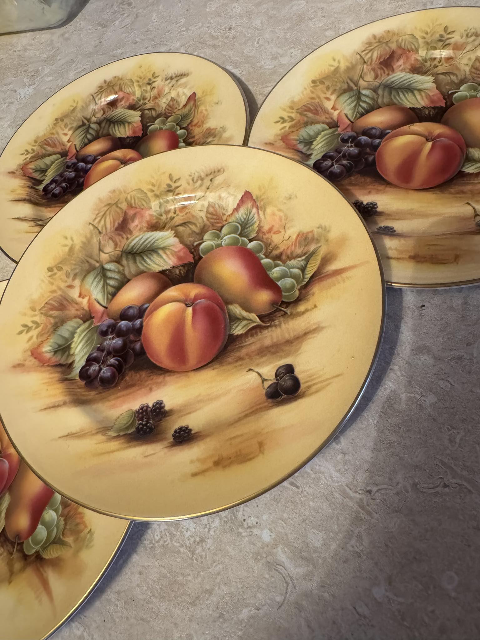 Aynsley Orchard Gold china samples