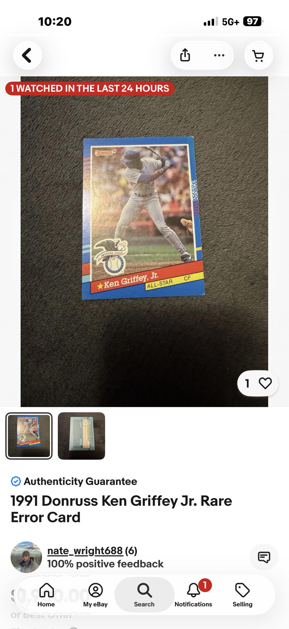 Why no error label on misprinted card?