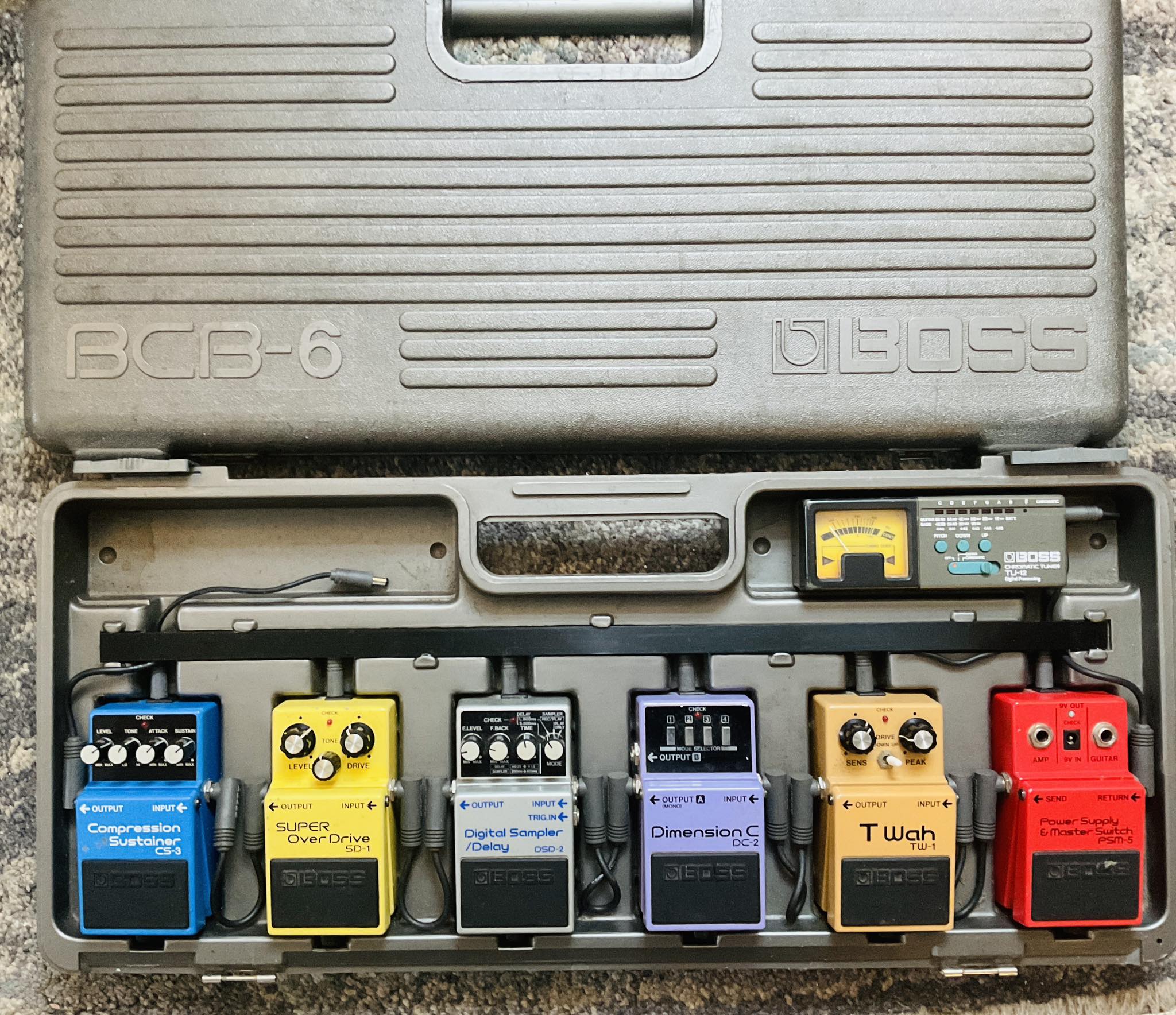Vintage Boss CS-2 compression/sustainer pedal still in use since 1985