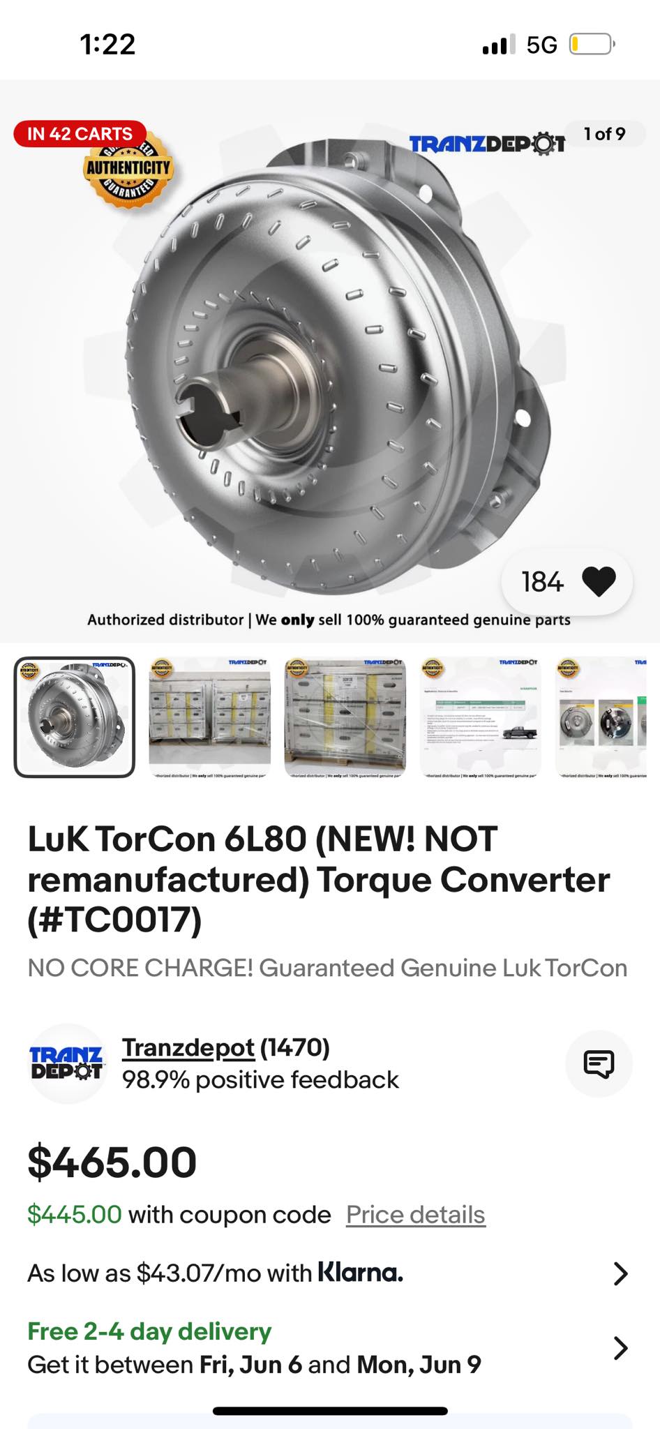 TCI 142204: Streetfighter Torque Converter 1967-81 Torqueflite 727