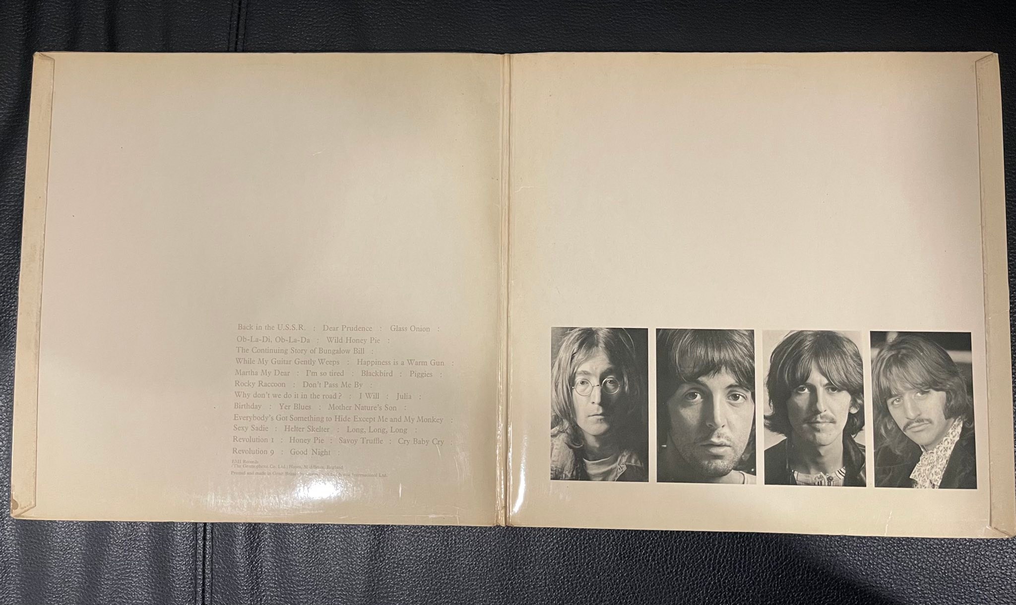 Rare Beatles white album with stereo LPs in mono cover