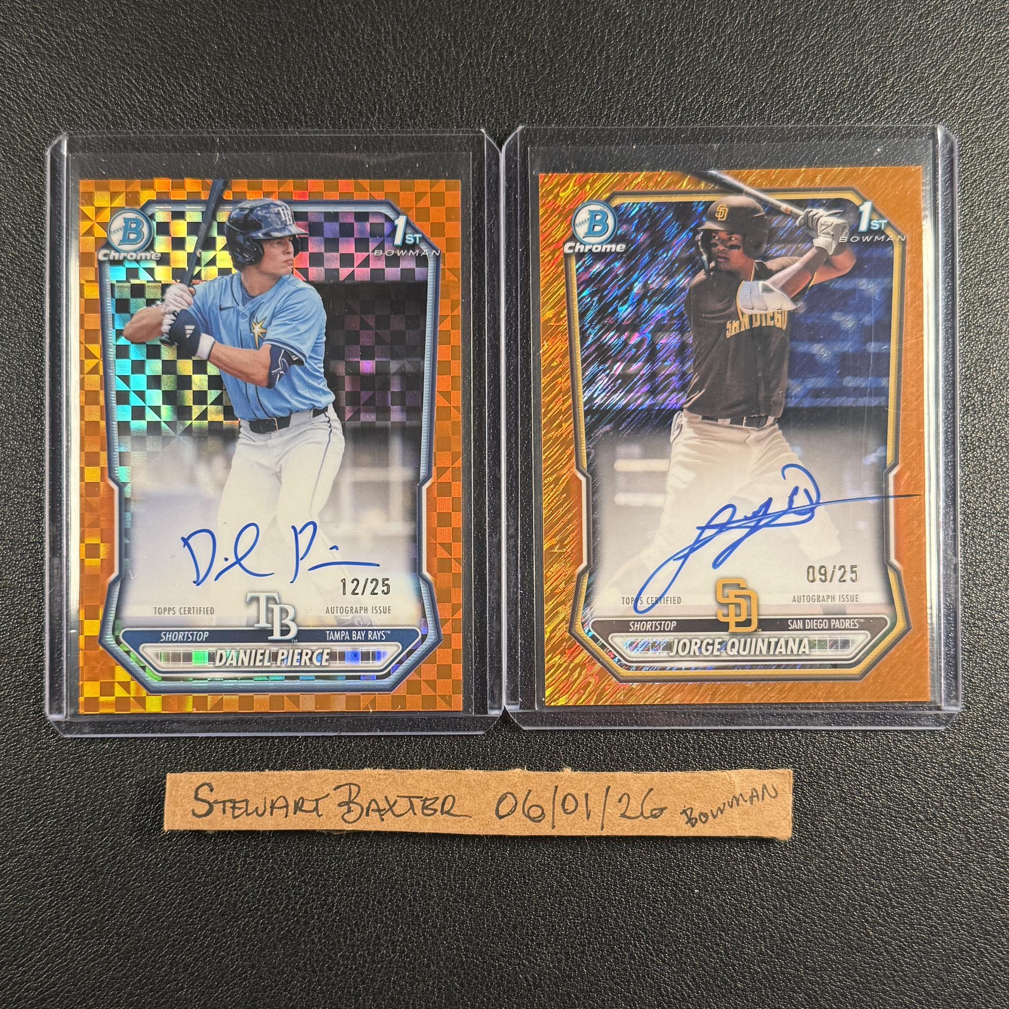 Hobby Hits Daniel Pierce and Jorge Quintana baseball cards for sale