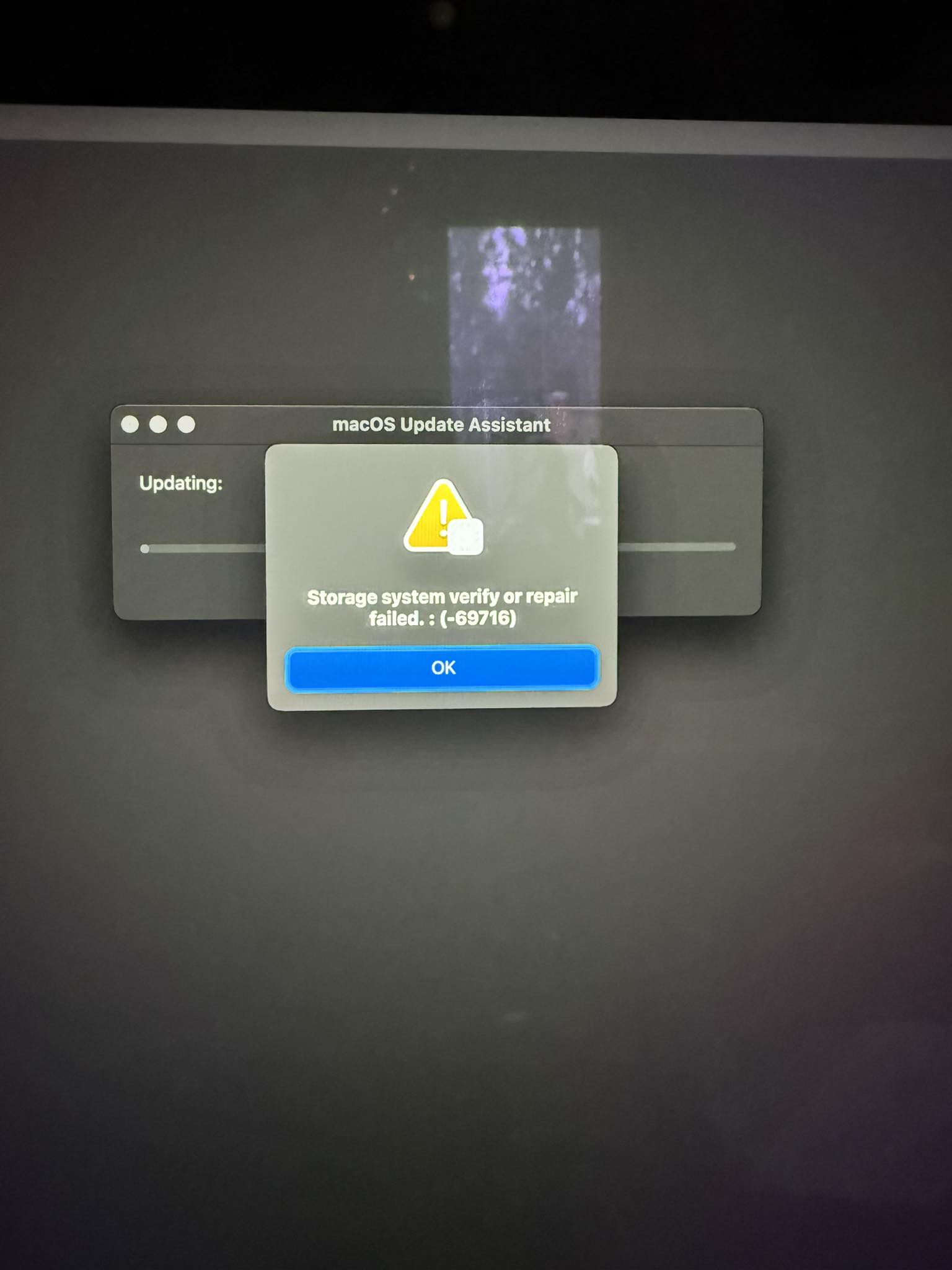 How to fix Mac storage system verify error