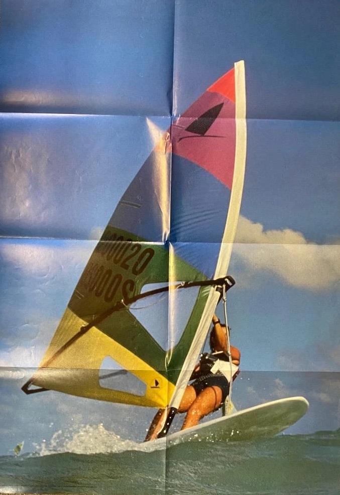 Vintage 1980 Windsurfer Worlds Freeport Bahamas Poster for Sale