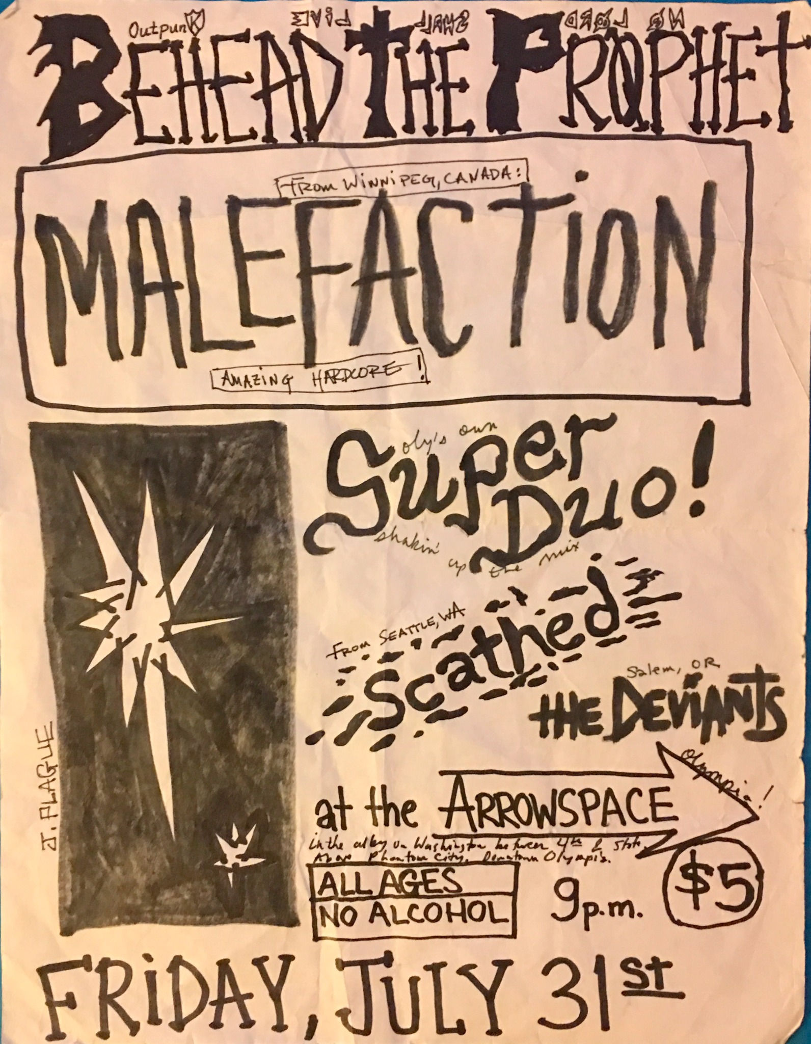 1998 hardcore show at Arrowspace in Olympia