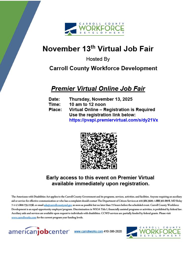 CONNECTING CARROLL COUNTY, MARYLAND | Carroll County Workforce is ...