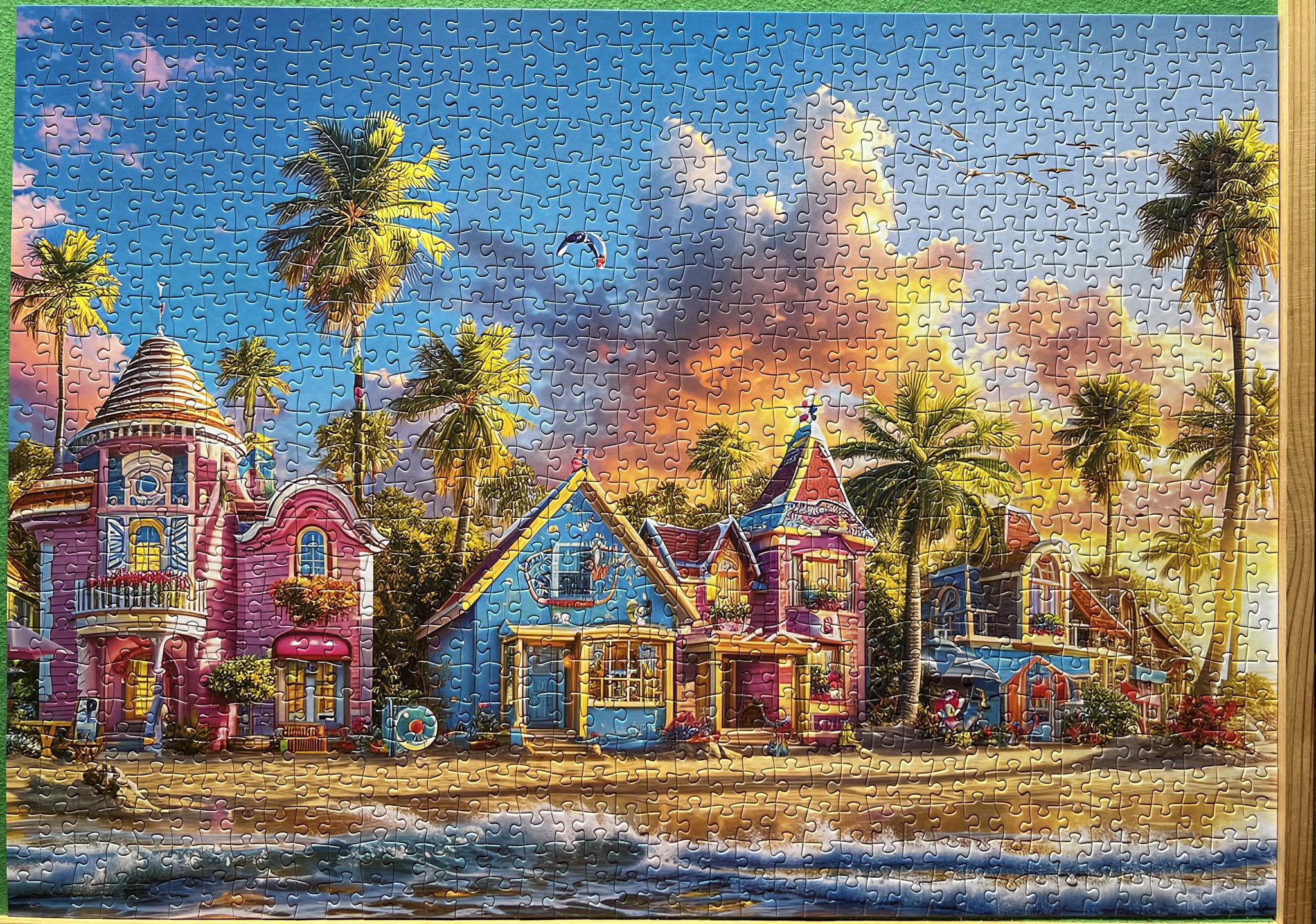 Huadada colorful harbour 1000 piece jigsaw puzzle