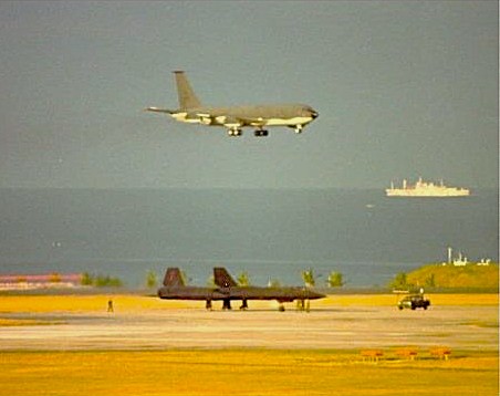 SR71 Blackbird and KC135 tankers at Kadena Airbase on Okinawa