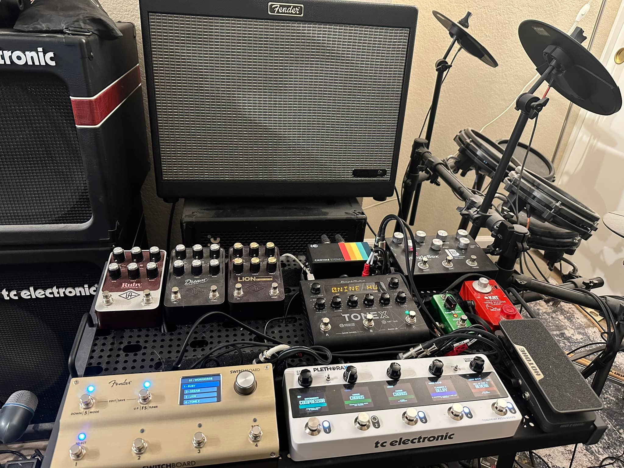 Pedalboard with Tonex and Bogner Uberschall tone