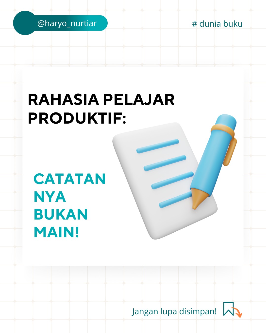 Haryo - 📚 Catatan Biasa? No Way! Ini Tips Catatan Anti Lupa! Baca buku ...