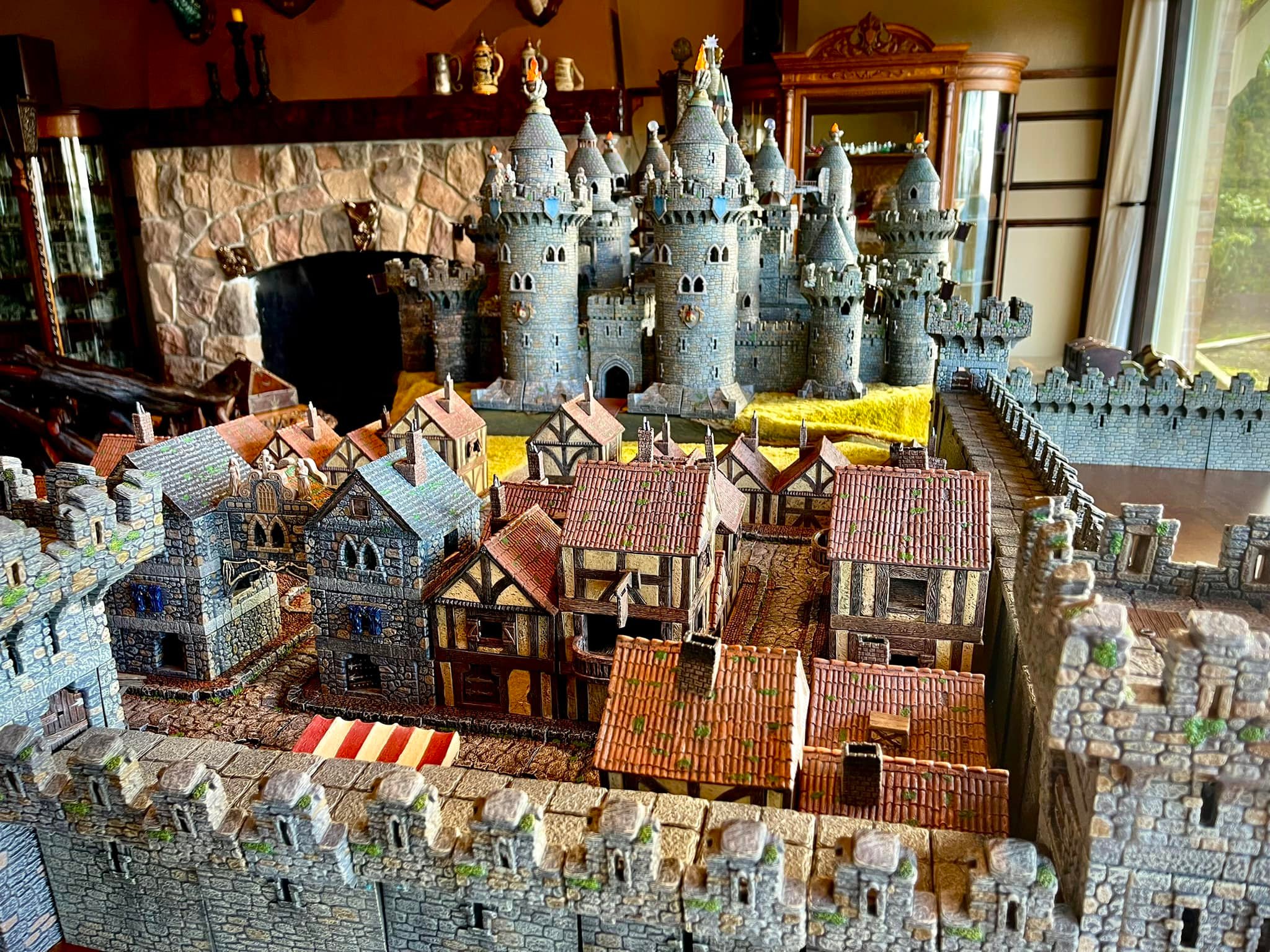Dwarven Forge castle pieces for D&D city building