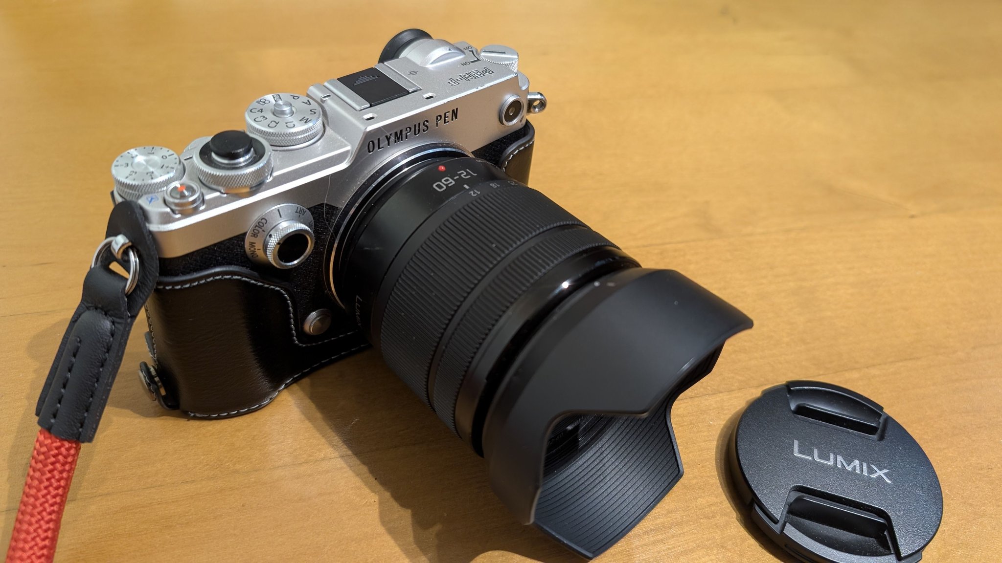 Olympus Pen-F camera with Lumix 12-60mm lens review