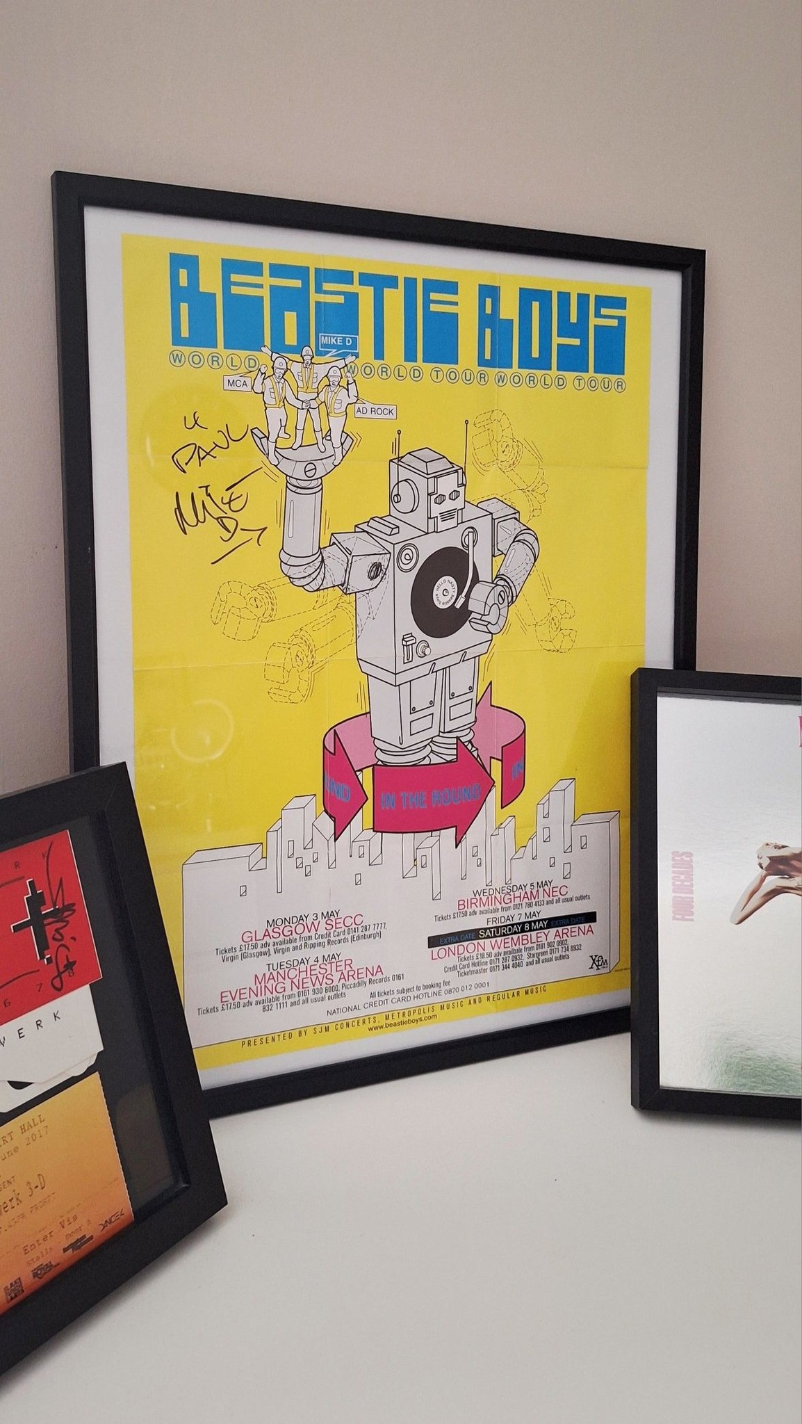 Beastie Boys concert poster signed by Kozik for auction