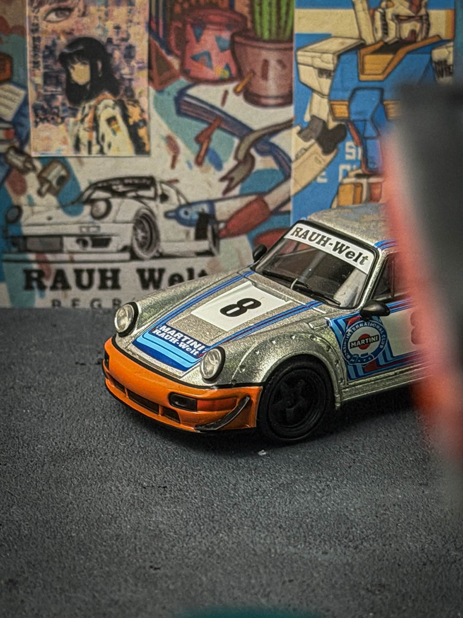Martini Racing livery on RWB diecast model