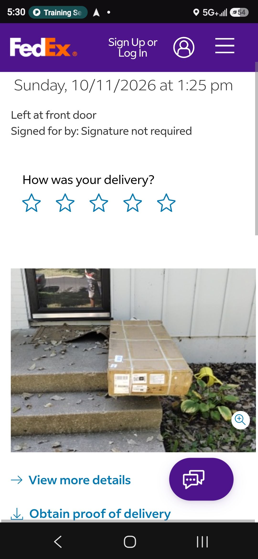 FedEx package delivered to wrong address on Castlerock Dr in Blue