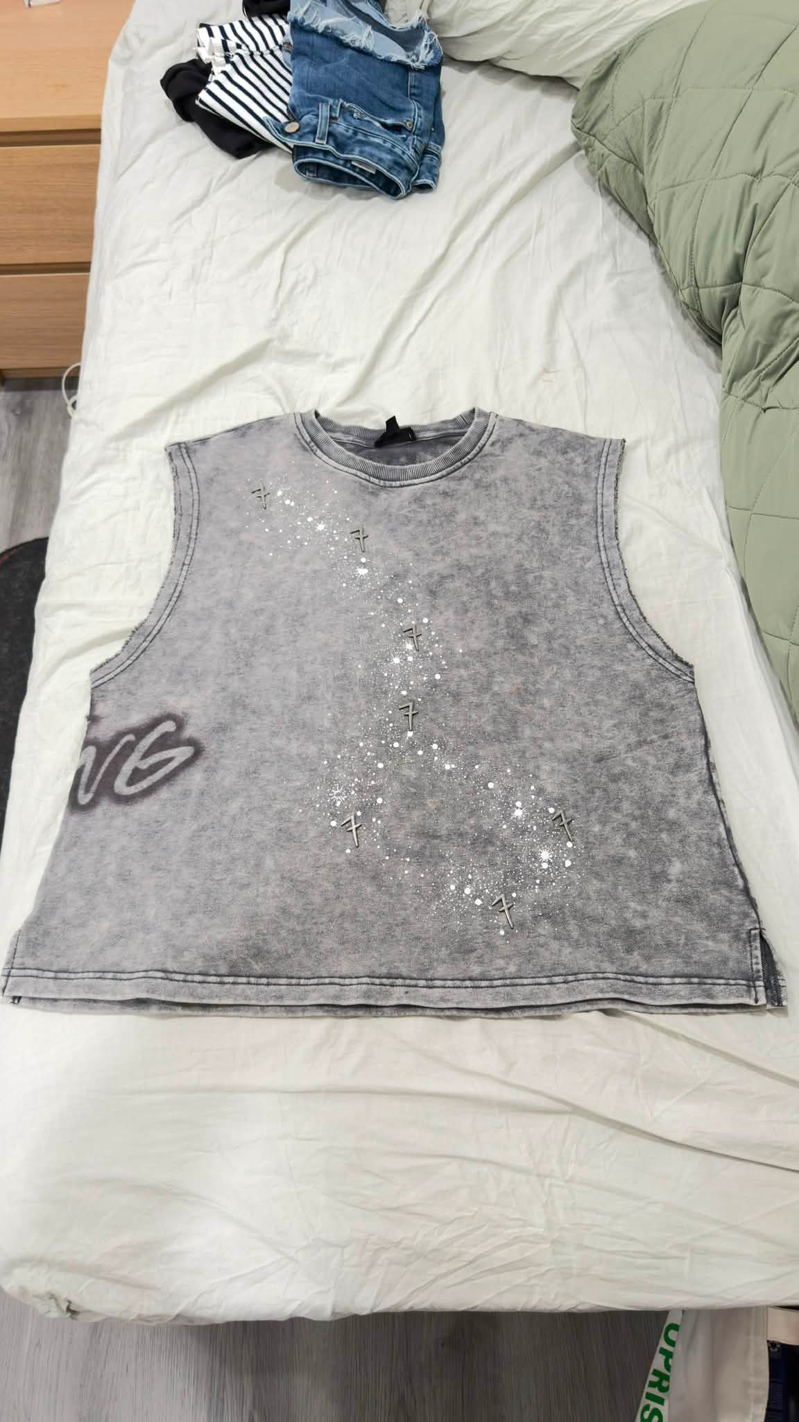 Authentic BTS Arirang Sleeveless Gray Shirt with 