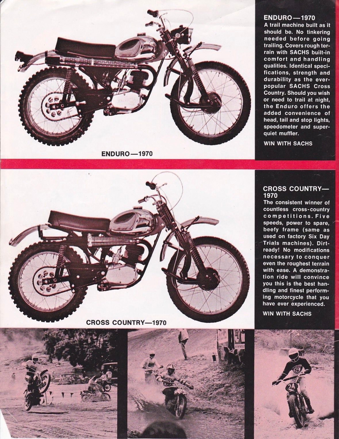 Vintage Sachs motorcycles from 1970s