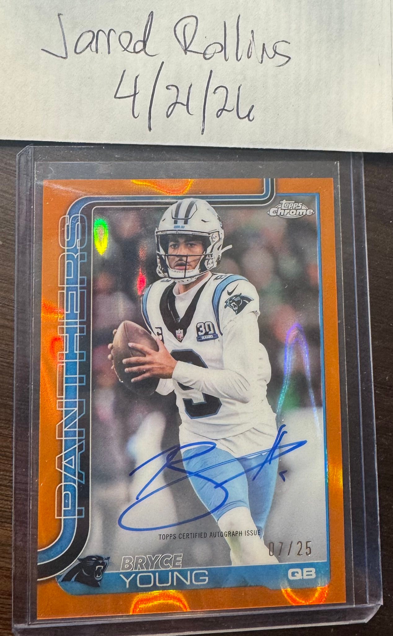 Bryce Young auto orange lava card for sale