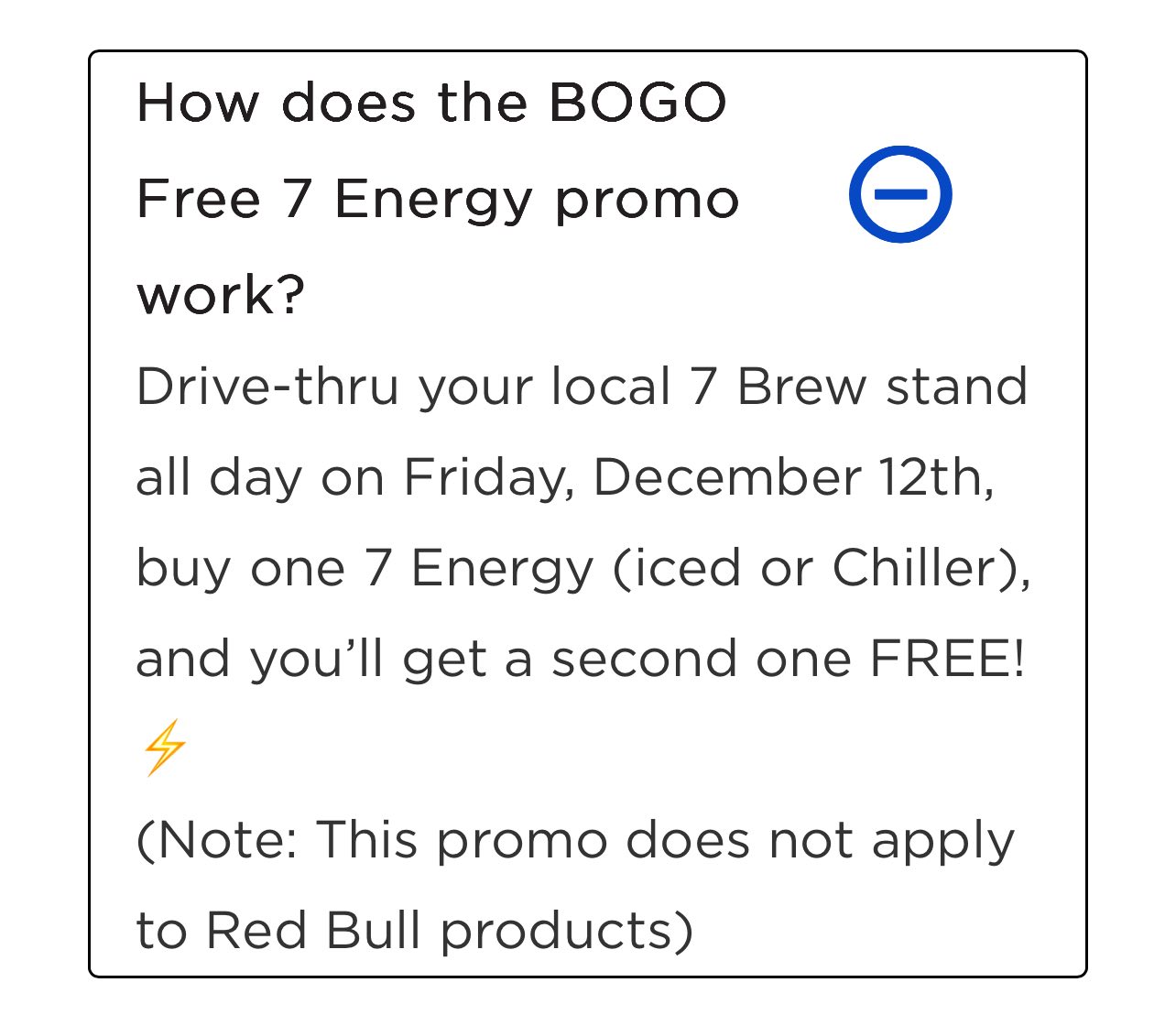 7 Brew's BOGO Free 7 Energy promo details