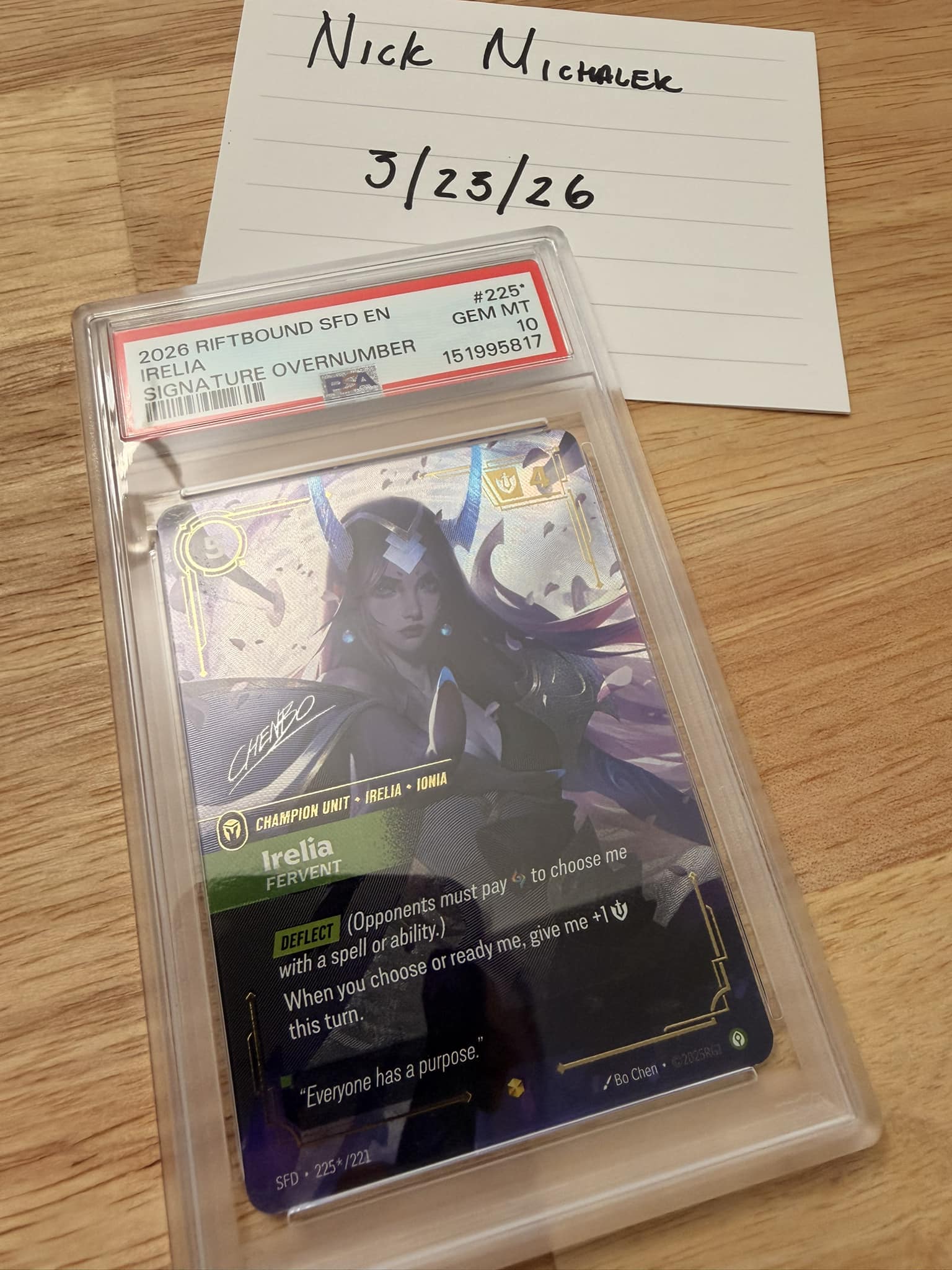 Riftbound Spiritforged Irelia Fervent signature card for sale