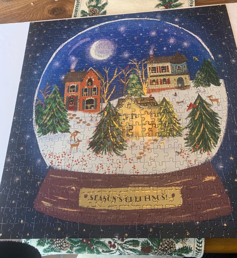 Wintry Cats 500-Piece Puzzle - 20\" X 20\" Holiday Gift With...