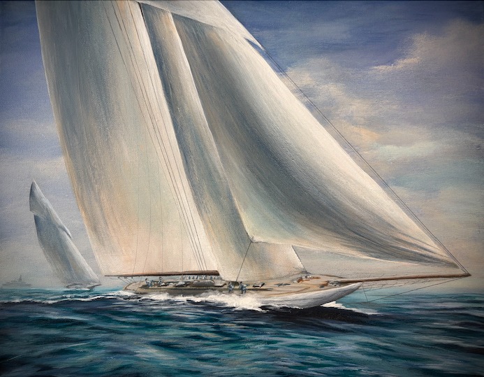 Beautiful framed art print by Tim Thompson. This is 'Yachts ⛵️of