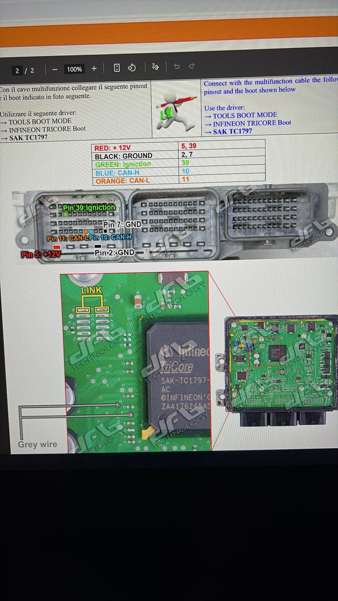 SID209 ford ranger on kr200ii, the pinout with no resistors is