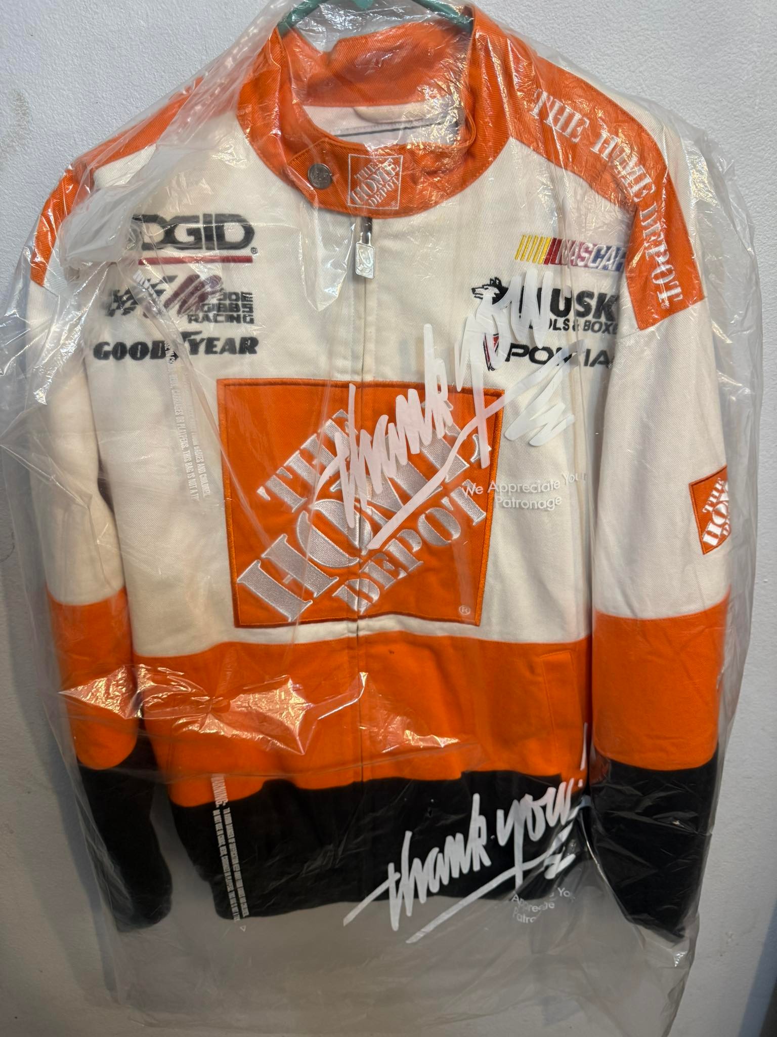What is a fair price for a signed Tony Stewart jacket and a Gordon 