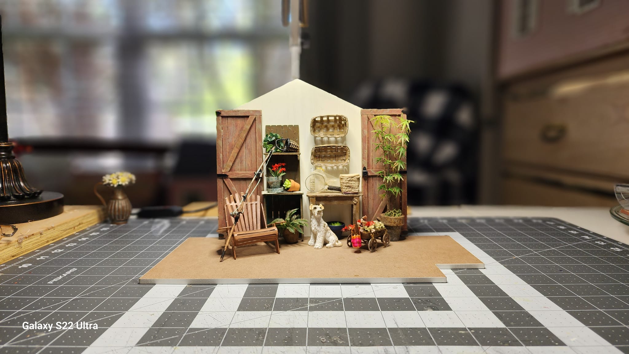 dollhouse miniature fishing pole Dolls House Green Rod Beach Lake River Garden Shed Accessory : Toys & Games Miniature Fishing Pole - Doll