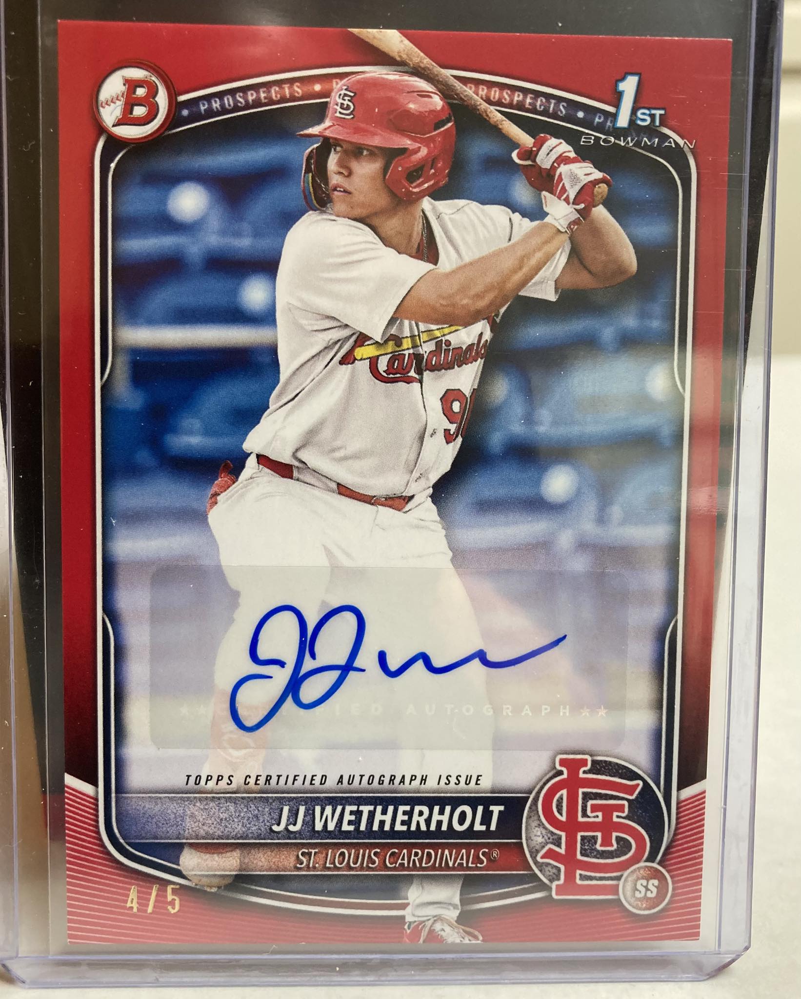 Just pulled a monster — JJ Wetherholt Orange 1st Bowman Auto /25 