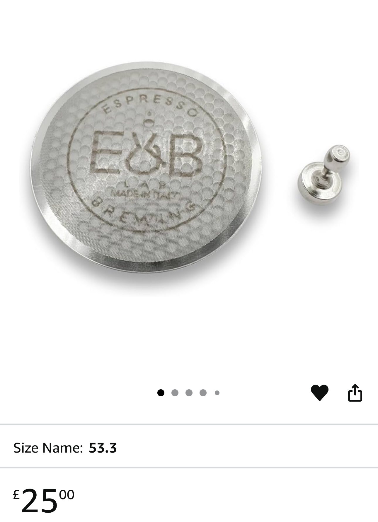 IMS Competition 14/20g Precision Filter Basket – E61 Group, B70 2T H26.5M, For Espresso Machines 4 thumbnail image