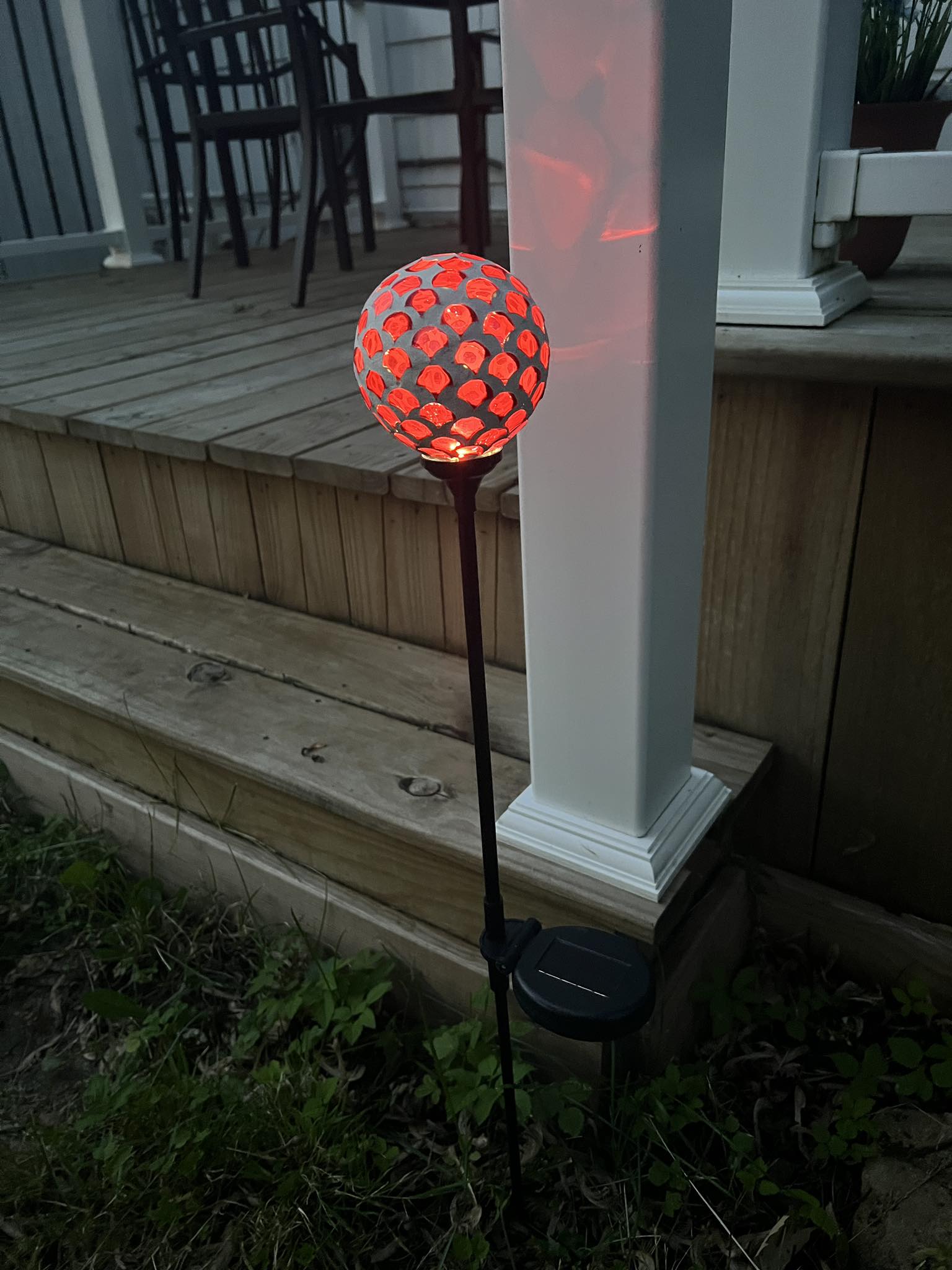 Decorative solar balls at Aldi for $1.69