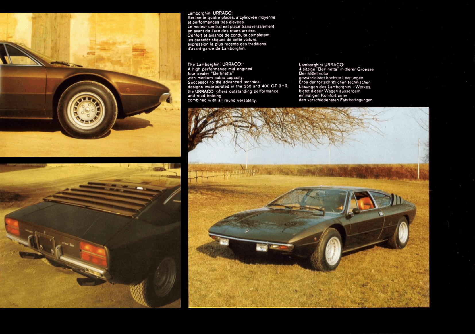1974 Lamborghini Urraco P300 Brochure Cil ilindrata medu me