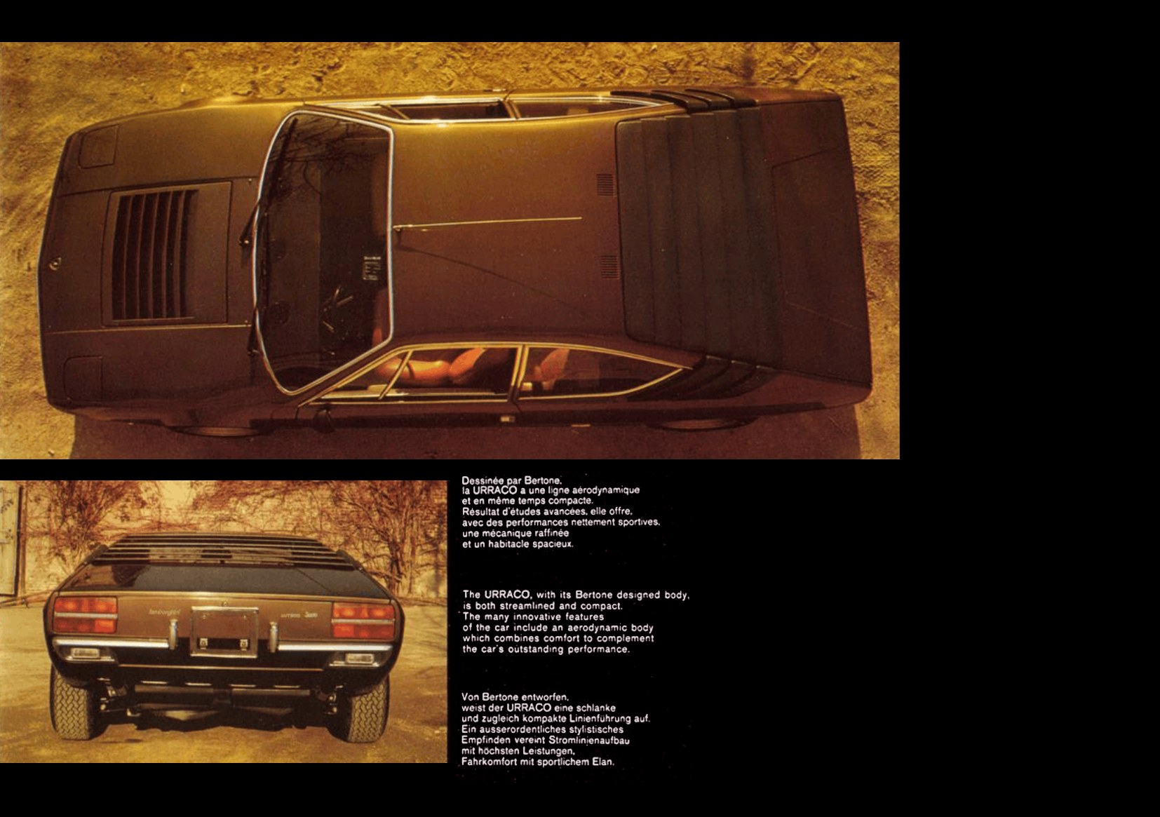 1974 Lamborghini Urraco P300 Brochure Cil ilindrata medu me
