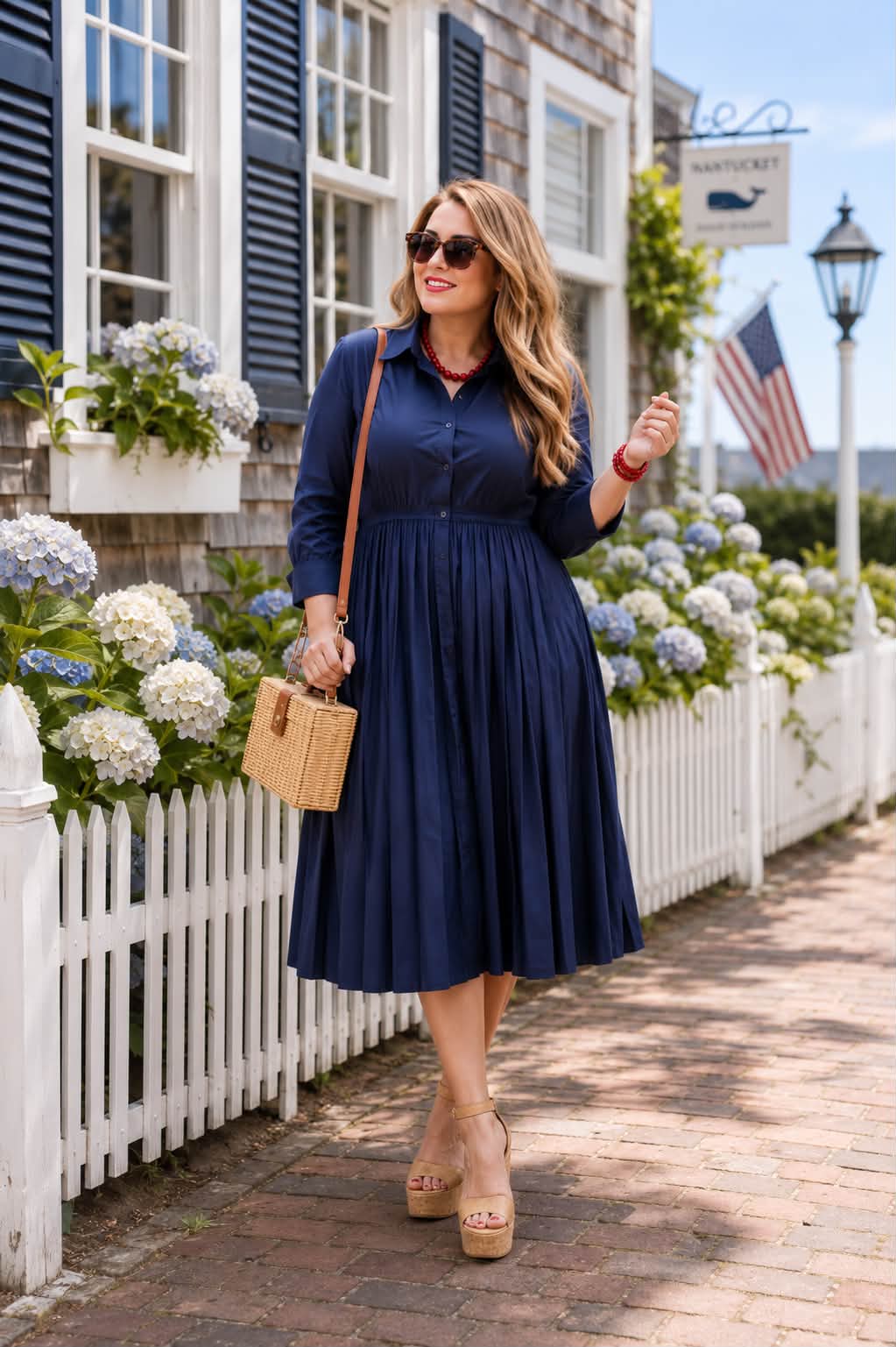 kaileigh arnett faux wrap knit dress Nantucket neutrals Free Assembly shirt review ModelID: 63