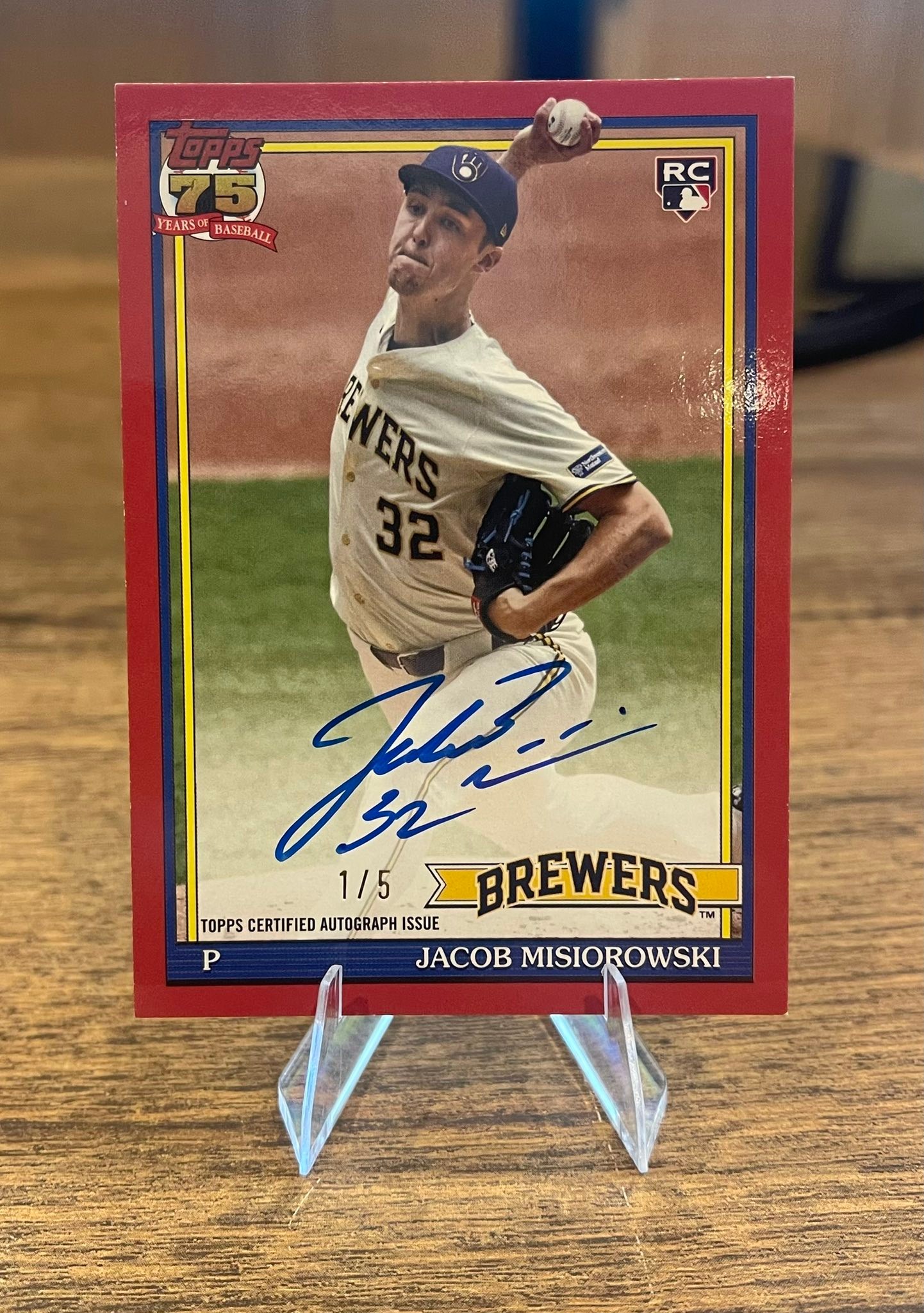 2026 Topps Jacob Misiorowski RC auto 1/5 for sale