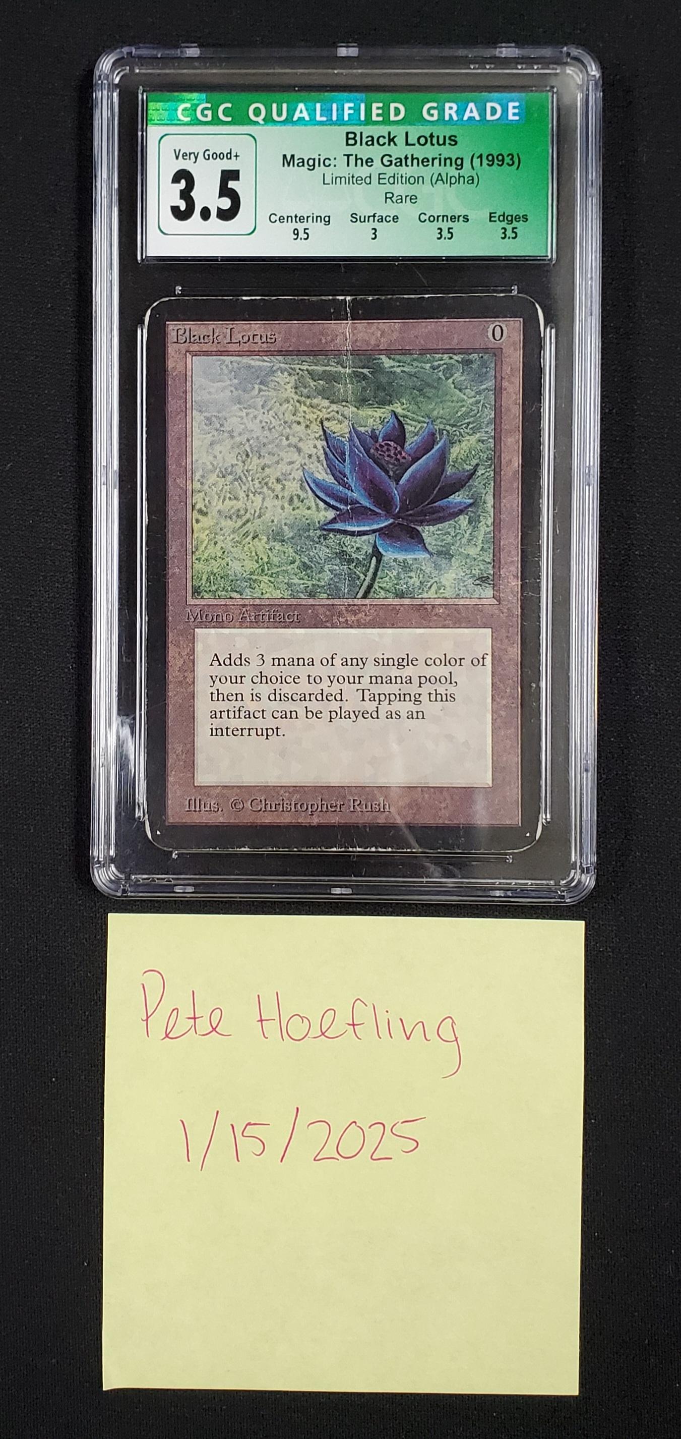 Alpha Black Lotus CGC graded 3.5 for sale