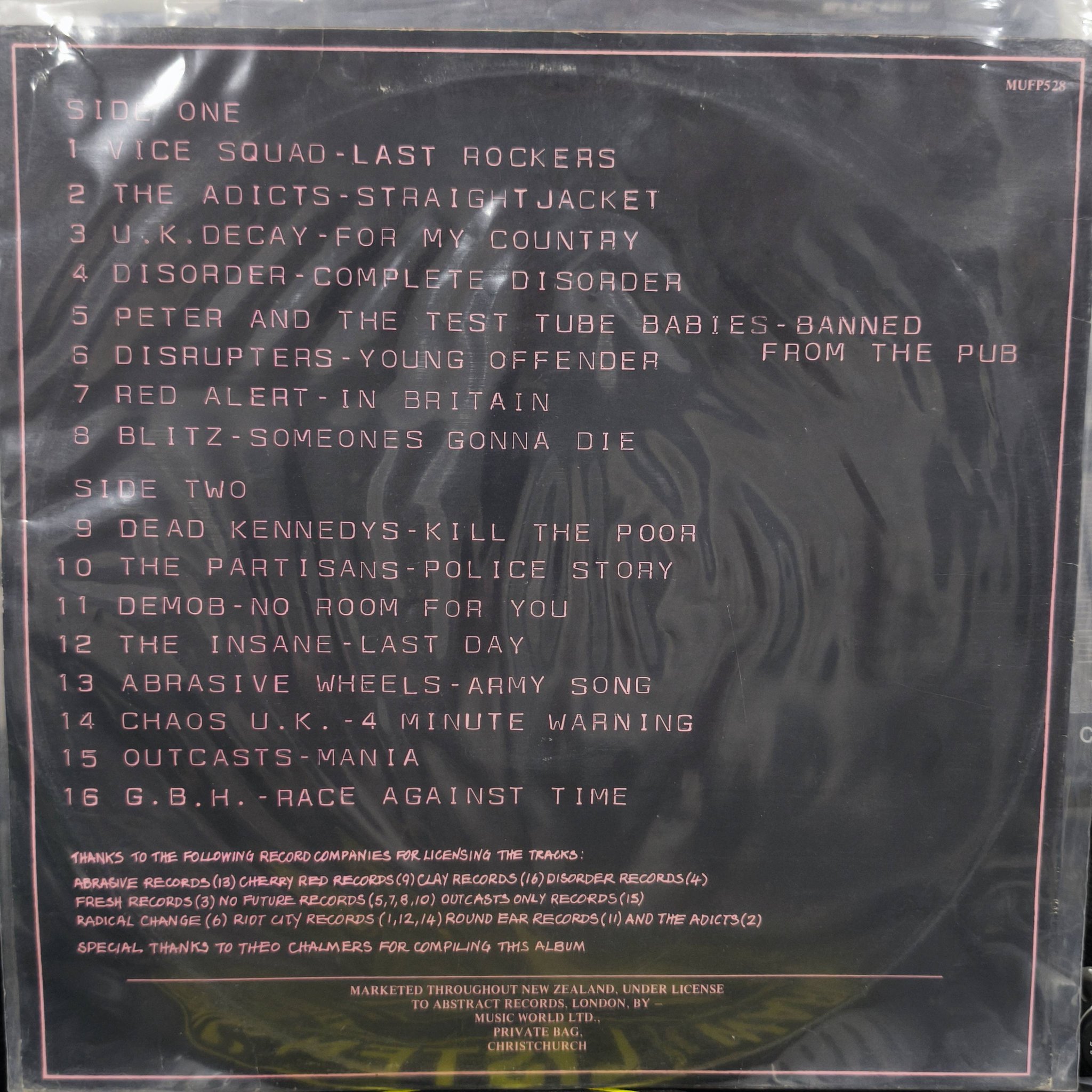 Razar - Stamp out Disco Incredible rare Punk 7