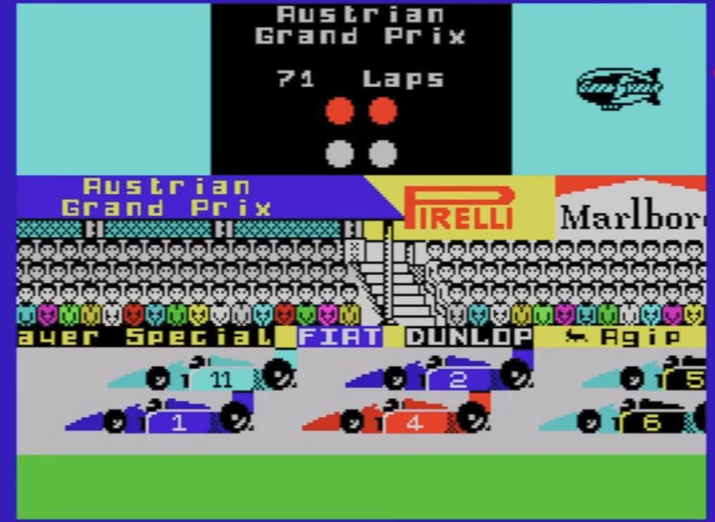 Classic 1985 Formula One game with 2020 mod