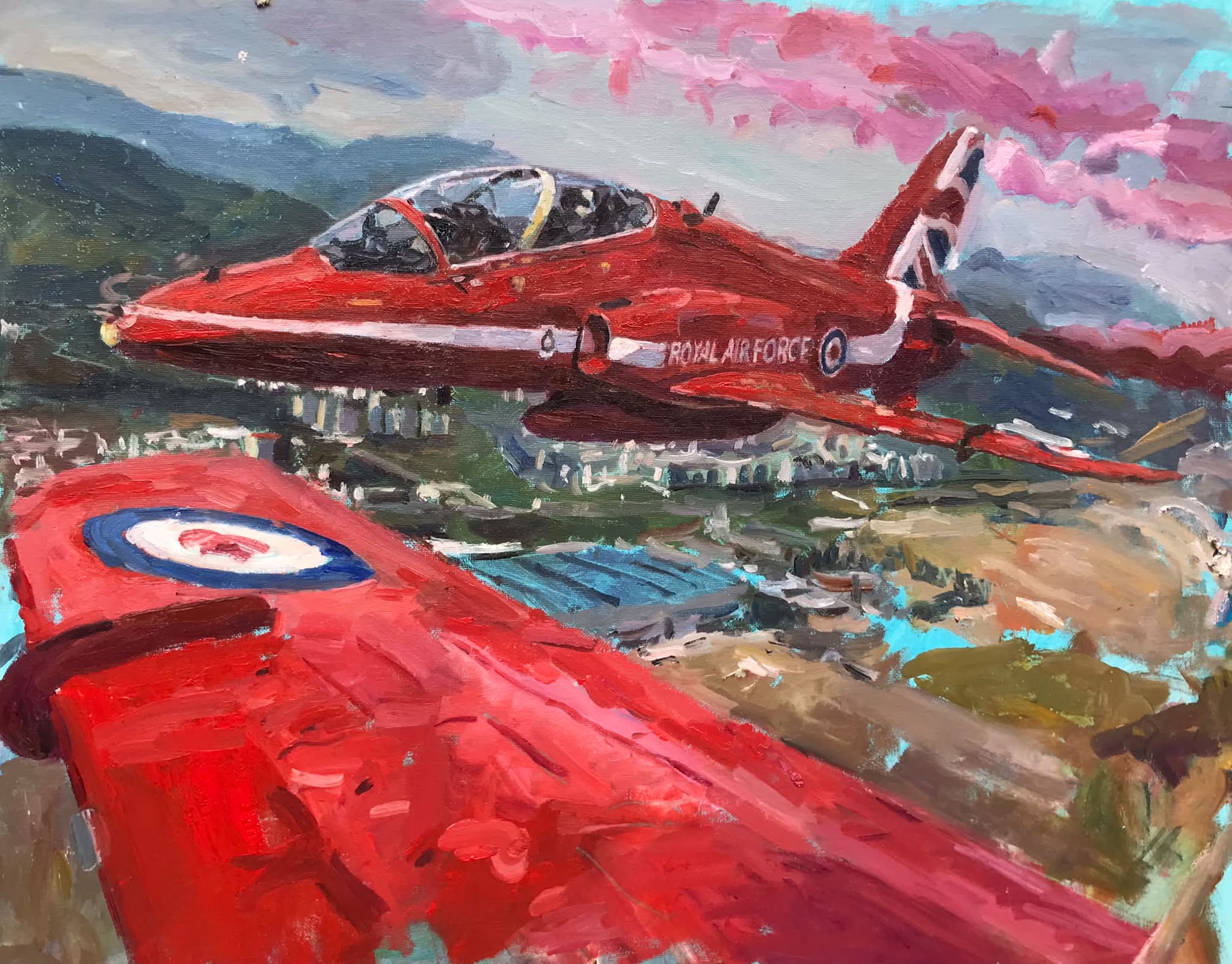 F15 strike eagle painting in oils