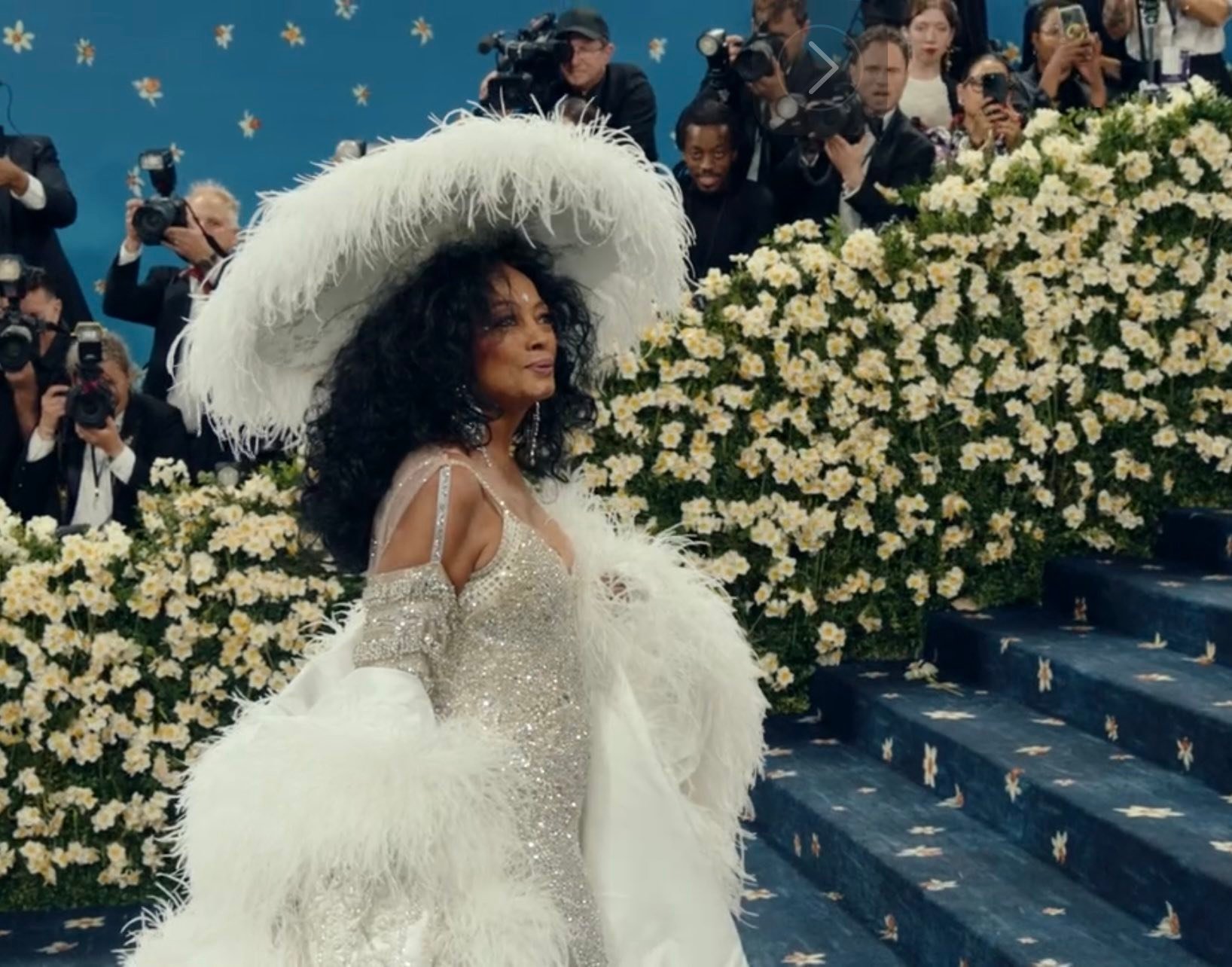 diana ross white dress gold butterfly wings Ross's Elegant Appearance at the Met Gala quiz-everyday
