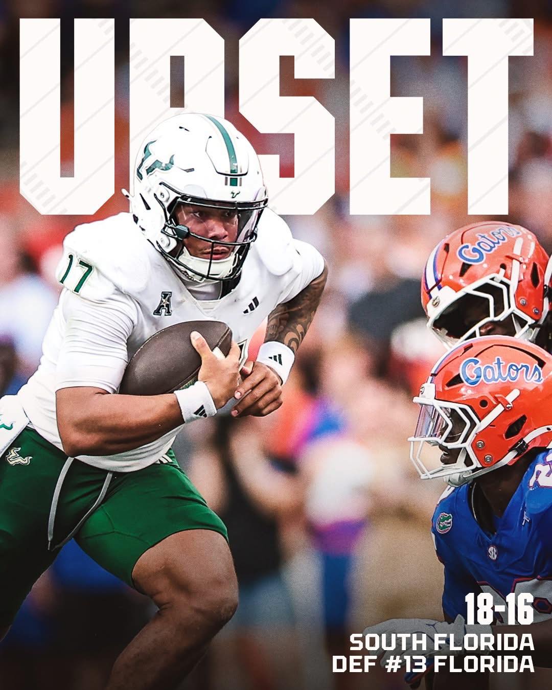 URSET Golo 17 А - ទន្ Gators 18-16 SOUTH FLORIDA DEF #13 FLORIDA