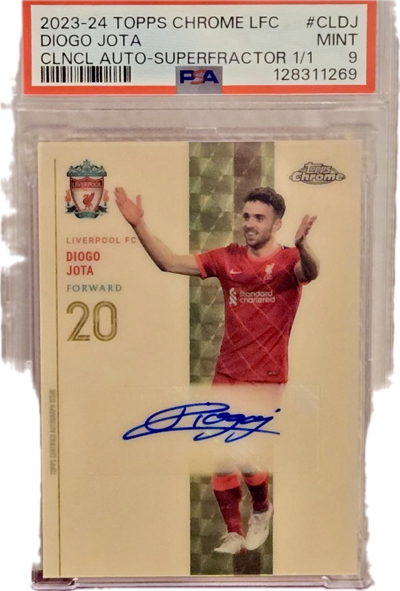 2023 Topps finest Diogo Jota オート1/150 リップ リバプール 