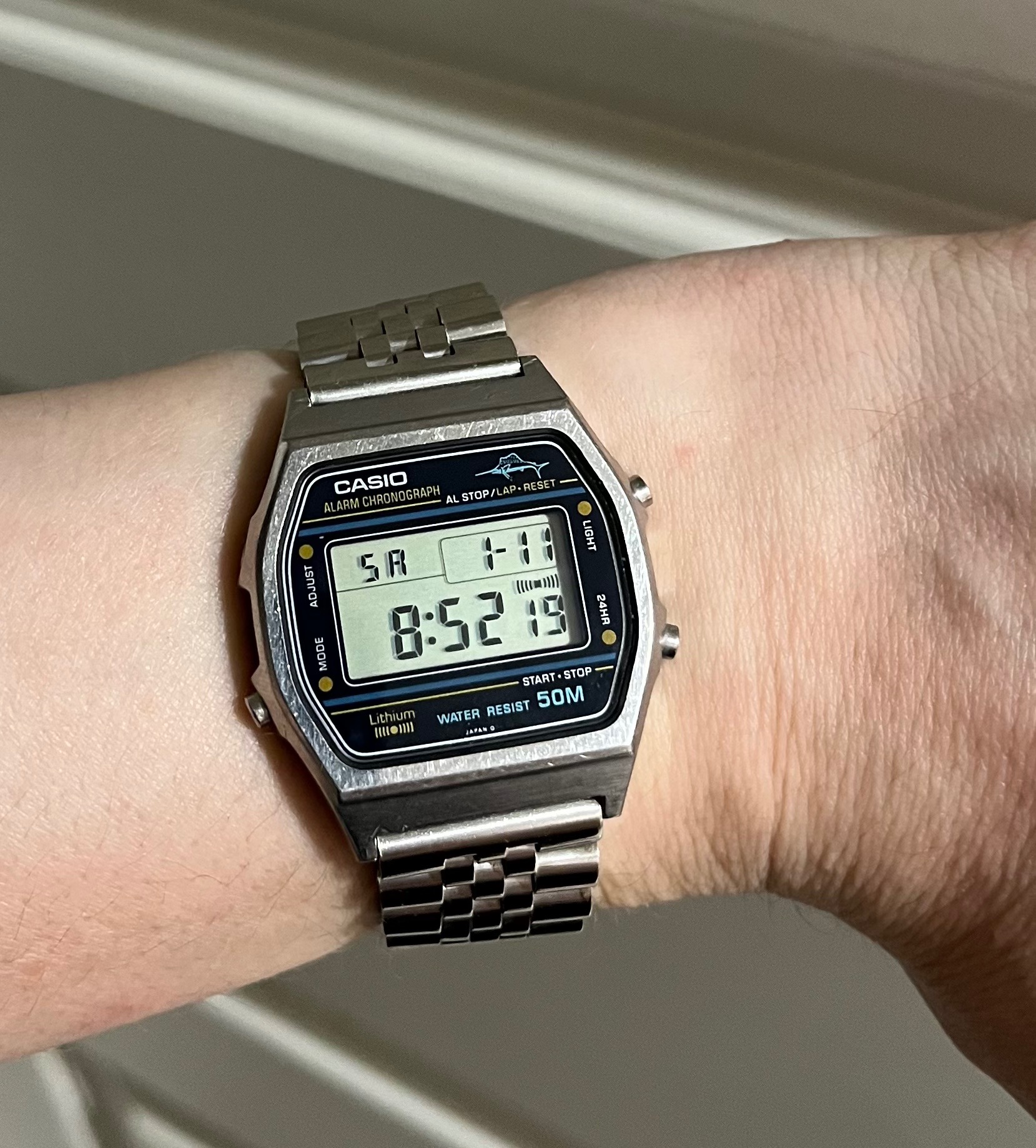 CASIO W-36 80s“CASIO Marlin” Yellow Vint-超人気モデルカシオプロ