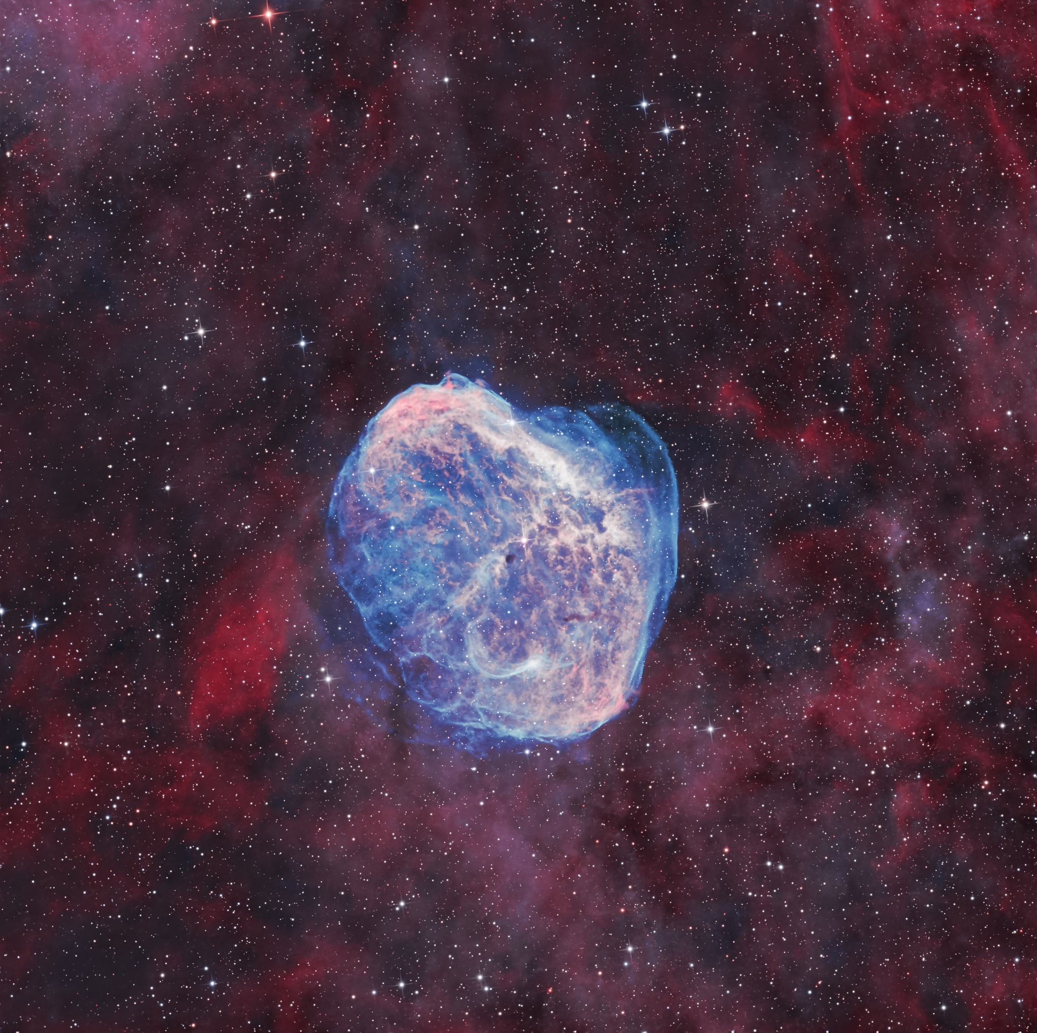 Crescent nebula, a pre-supernova shell